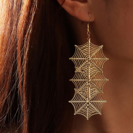 fashion Halloween hollow long web earrings wholesale Nihaojewelry's discount tags