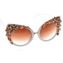 fashion color diamondstudded cat eyeshaped sunglasses wholesale nihaojewelrypicture8