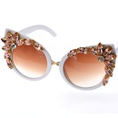 fashion color diamondstudded cat eyeshaped sunglasses wholesale nihaojewelrypicture11