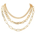 retro multilayer alloy chain necklace wholesale Nihaojewelrypicture11