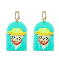 new creative cartoon graffiti abstract clown earrings wholesale Nihaojewelry