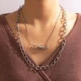 Punk Metal Thick Chain Knotted Multilayer Necklace Wholesale Nihaojewelrypicture10
