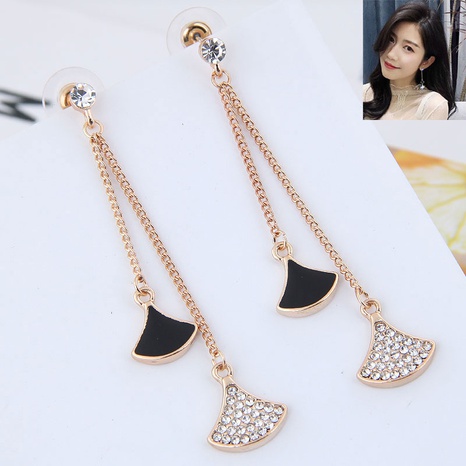 Korean Fashion Dreieck Legierung Diamant Lange Ohrringe Großhandel Nihaojewelry's discount tags
