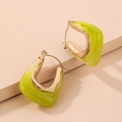 fashion candy color U-shaped resin geometric earrings wholesale Nihaojewelry