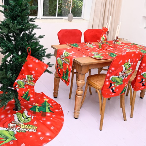 Nuevo árbol de Navidad falda mantel individual cubierta de la silla bolsa de vino de almacenamiento al por mayor Nihaojewelry's discount tags