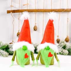 New Christmas Red Heart Grinch Faceless Doll Decoration Wholesale Nihaojewelry