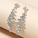 Fashion new simple personality leaf rhinestone earrings full diamond earringspicture4