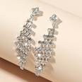 Fashion new simple personality leaf rhinestone earrings full diamond earringspicture5