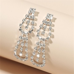 Korean version creative wind chime full diamond earrings jewelry trend earrings