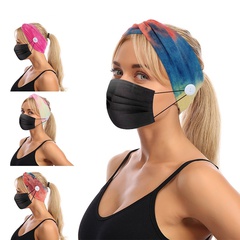 European and American Women's New Color Cross Cotton Ins Style Mask Button Narrow Hair Band Yoga Sports Headband in Stock Wholesale