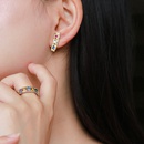 Pendientes de anillo de cobre de circn con incrustaciones de colores de moda vintage conjunto al por mayor nihaojewelrypicture13