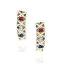 fashion vintage colorful inlaid zircon copper ring earrings set wholesale nihaojewelrypicture16