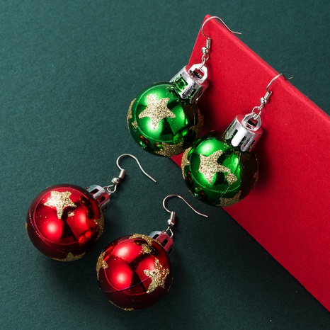 fashion vintage Christmas ball bulb star earrings wholesale nihaojewelry's discount tags