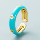 Mode kupfervergoldeter mikroeingelegter Zirkonfarbe tropfender Ring Grohandel Nihaojewelrypicture14