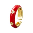 Mode kupfervergoldeter mikroeingelegter Zirkonfarbe tropfender Ring Grohandel Nihaojewelrypicture17