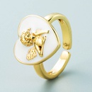retro copper goldplated color heartshaped ring wholesale Nihaojewelrypicture11