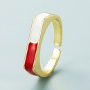 einfacher flacher Ufrmiger Farbkupfer vergoldeter Ring Grohandel Nihaojewelrypicture16