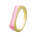 einfacher flacher Ufrmiger Farbkupfer vergoldeter Ring Grohandel Nihaojewelrypicture17