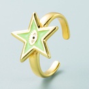 Einfacher SternformAugenKupfervergoldeter Ring Grohandel Nihaojewelrypicture13