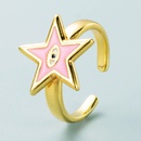Einfacher SternformAugenKupfervergoldeter Ring Grohandel Nihaojewelrypicture14