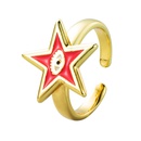 Einfacher SternformAugenKupfervergoldeter Ring Grohandel Nihaojewelrypicture16