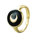RetroKupfer vergoldetes l tropft geometrischer Ring Grohandel Nihaojewelrypicture12