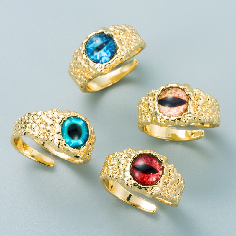 Fashion Devils Eye Copper Goldplated Ring Wholesale Nihaojewelry