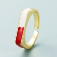 einfacher flacher Ufrmiger Farbkupfer vergoldeter Ring Grohandel Nihaojewelrypicture21