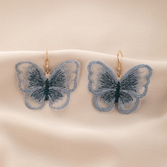 boucles d'oreilles pompon papillon en dentelle de style ethnique en gros Nihaojewelry