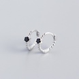 S925 sterling silver round beads diamonds ear buckle wholesale Nihaojewelrypicture26