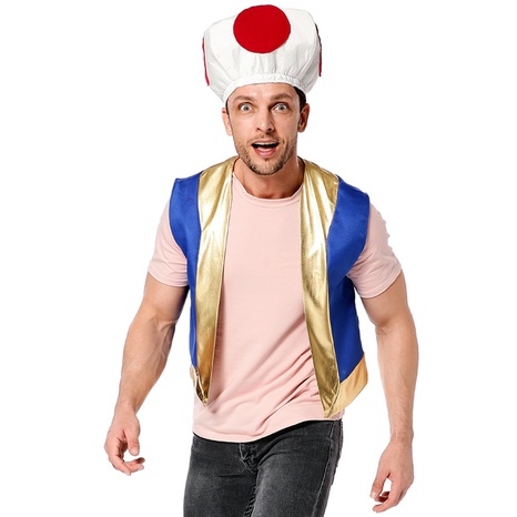 wholesale Halloween cosplay red dot mushroom head Chino Captain costume nihaojewelry  NHFE410339's discount tags
