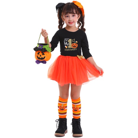 fashion children's Halloween pumpkin elf costume wholesale Nihaojewelry  NHFE410373's discount tags