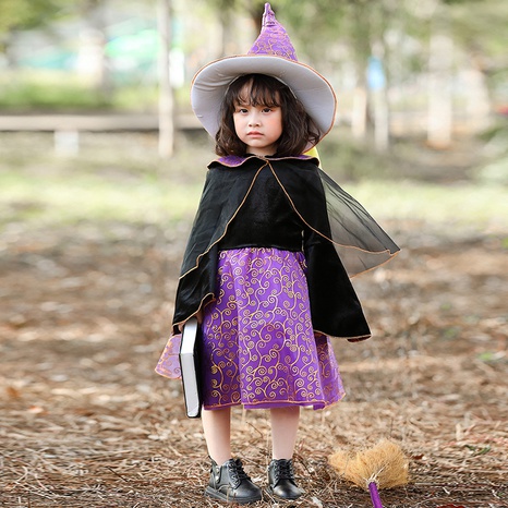fashion children Halloween purple court cosplay witch costume wholesale nihaojewelry NHFE410376's discount tags