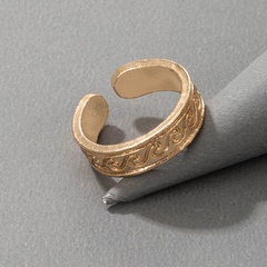 Retro-ethnischer Stil breit geschnitzter offener Ring Großhandel Nihaojewelry