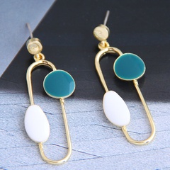 Korean contrast color dripping oil alloy earrings wholesale Nihaojewelry