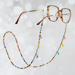 Foreign Trade Multicolored Tassel Mask Chain Halter Eyeglasses Chain Mask Rope Lanyard Pendant Chain Necklace All-Match Bead Chain