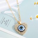 Collier de diamants en alliage avec pendentif oeil bleu de Turquie en gros Nihaojewelrypicture13