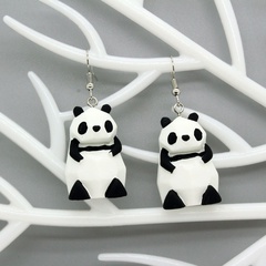 Shuo Europe and America Cross Border New Accessories Personalized Panda Earrings Three-Dimensional Irregular Cute Earrings Earrings Earrings