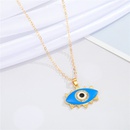 retro Turkey blue eyes oil dripping palm pendant necklace wholesale Nihaojewelrypicture10