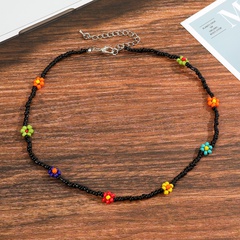 Ethnic Flower Handmade Color Beads Necklace Wholesale Nihaojewelry