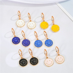 wholesale jewelry cute smiley round pendant earrings nihaojewelry
