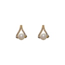 retro simple small cross pearl rhinestone geometric earrings wholesale nihaojewelrypicture16