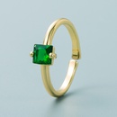 einfacher mehrfarbiger Diamantkupfer vergoldeter Ring Grohandel Nihaojewelrypicture12