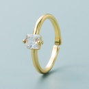 einfacher mehrfarbiger Diamantkupfer vergoldeter Ring Grohandel Nihaojewelrypicture14