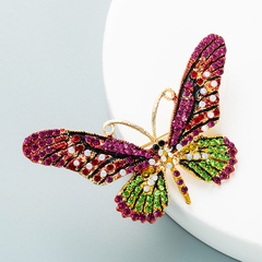 Vente en gros bijoux broche papillon en diamant nihaojewelry