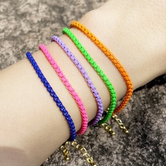 wholesale jewelry bohemia style colorful dripping oil copper bracelet nihaojewelry