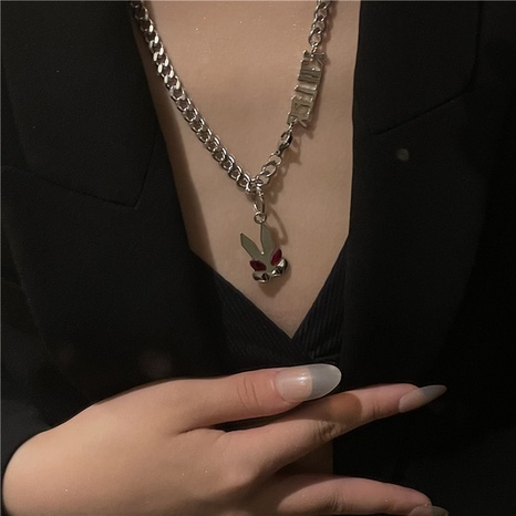 chaîne de clavicule en acier inoxydable lettres de lapin cool de mode en gros Nihaojewelry's discount tags