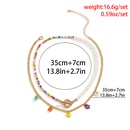 simple retro stitching pearl OT buckle daisy beaded double layer necklace wholesale nihaojewelrypicture12