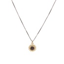 Foreign Trade Ornament European and American Ins Simple Hip Hop SUNFLOWER Copper DiamondStudded Necklace Pendant Internet Influencer Fashionmonger Smiley Face Accessoriespicture14