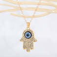 Collier de diamants en alliage avec pendentif oeil bleu de Turquie en gros Nihaojewelrypicture19